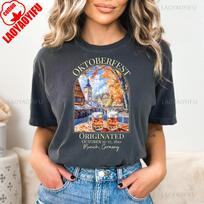 Oktoberfest Munich Gerunisexy Autumn Vacation Graphic T Shirts Unisex Unisex Beer Enthusiast Festival Celebration Cotton TShirt Retro S