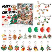 Christmas Children Crystal Bracelet Advent Calendar Gift 24 Day Countdown Blind Box New Year Gift Box Decoration Festival Gift