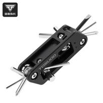 TOSUOD Ten-in-One Multifunctional Bicycle Repair Tool Portable Folding Combination with Screw