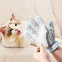 Pet Grooming Gloves, Hair Removal, Massage, Bathing, Silicone Hair Removal and Cleaning Pet Products Order with One Click pilka spalva