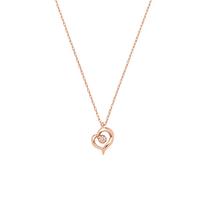 Vendome Aoyama Necklace K10 Pink Gold Diamond Open Heart AJAN132340DI [Official]