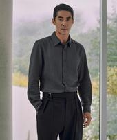 Martin Valen Royal Herringbone 100% Cotton Shirt_Gray Gray/95