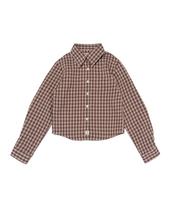 Cargo Bros For Woman Mare Crop Check Shirt (Brown) Free