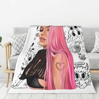 Custom 3D Print Manana Sera Bonito Karol G Blankets Breathable Soft Flannel Autumn Throw Blanket for Couch Office Bedding 130x150cm