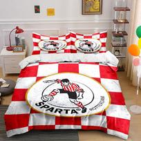 Raudonas ir baltas Sparta patalynės komplektas Patalynė Antklodės užvalkalų komplektas Antklodės užvalkalas Pagalvės užvalkalai  (1 * Antklodės užvalkalas, 2 * Pagalvių užvalkalai, be antklodės įdaro) 135x200cm red