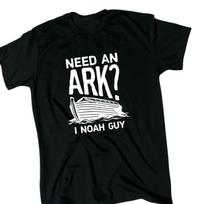 Need An Ark? I Noah Guy Men's T-Shirt - Bible Pun - Gift - Crew - Religious 2XL