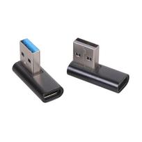2PCS USB A Male to USB Type C Female Adapter With Left Right Angled Design For Laptop Phone And Tablet Accessories 1