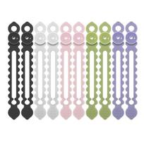 1 Set Reusable Silicone Cable Ties with Suction Cups Detail, Wall Mounted Cord Organiser for Home Car Office Use