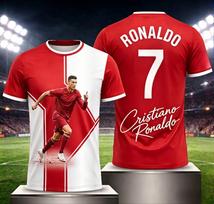 2026 Summer Ronaldo #7 Fan Football T Shirt Unisex Adults & Kids Soccer Jersey Breathable Quick Dry Training Tee Fan Sport Top S