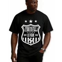 European sizes Football League Crest Tee Men'S T-Shirts Black Summer Limited Edition Fun And Playful, Cool T-Shirt S juoda