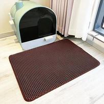 Plaunamas, neslystantis dviejų sluoksnių EVA kačių kraiko kilimėlis – purslams atsparus kačių trynimo kilimėlis, skirtas kraiko dėžėms 30x30cm ruda