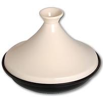 STAUB Plat à Tajine en Fonte, Couvercle Céramique, Ø 28 cm, Crème juoda