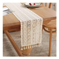 Makramė stalo takelis, Kaimo medvilniniai nėriniai, Boho stalo takelis, Vintažinis stilius, Namų šventė, Kaimo vestuvių vakarėlis, Kavos staliuko dekoras jacquard&24x100cm