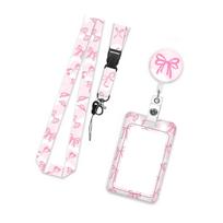 Butterfly Neck Lanyard with Badge Card Holder Retractable Badge Holder and Detachable Neck Strap Set for Office School 2
