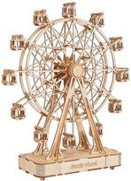 Robotime 3D Wooden Building Assembly Educational Wooden Toy for and Perfect as a Gift for New or as a Home Decor Item with Music Ferris Wheel Puzzle,