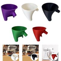 New Flour Funnel for Kitchen Aid Stand Mixer raudona
