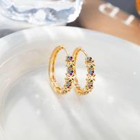 1Pair Butterfly Shape Inlaid with Synthetic Zircon Lady Simple Elegance Exquisite Classic Fashion Luxury Personality Versatile