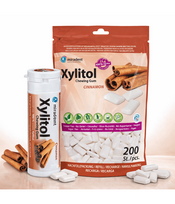 Miradent ksilitolio guma: kasdienė pakuotė + papildymas