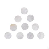 10 White Mother of Guitar Fingerboard Fretboard Dot Marker 1/4