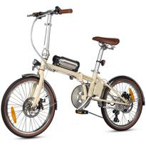 MAXTRON Smart-20 20-inch Folding Electric Bicycle,equipped with a 36V 250W motor,offering a maximum range of up to 40 kilometers. beveik baltos spalvos
