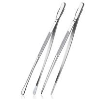 Premium-12Inch Kitchen Fine Tweezer Tongs Extra-Long Stainless Steel Cooking Tweezers For Kitchen Food Cooking Sea Food And BBQ