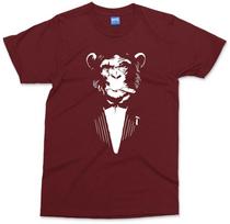 Gangsta Monkey TShirt Godfather Gangster Parody Funny Retro Mafia Ape Gorilla S