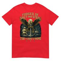 On Back Salt And Steel US Naval Ships 250th Anniversary TShirt S