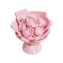 PLA Bouquet Ornament 3D Printed Rose Figurine, Decorative Pink for Shape Home Office, Romantic Gift Valentines Day, Birthday Desk rožinė