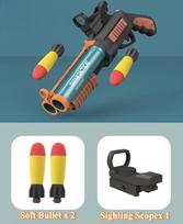 Tactic Double Barrel Rocket Foam Dart Blaster Soft Bullet Shotgun Toy, Ideal Gift for Teens Outdoor Shooting Games pilka spalva