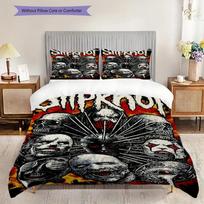 Slipknots Day Gusano Dark Sinister Bedding (1 * duvet cover + 2 * pillowcase, without core) 2D Flat Christmas birthday gift Soft and comfortable 135x200cm