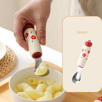 1Pc Dopamine Kitchen Baby Food Tool Stainless Steel Egg Yolk Separator Mesh Sieve Filter Spoon Complementary Food Utensils