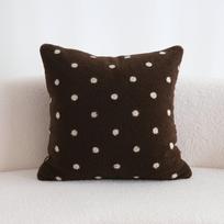 Mid-Century Modern Chenille Cushion Cover Brown Throw Pillow Case Vintage Retro Decorative Square Pillowcase for Sofa Couch 30x50cm