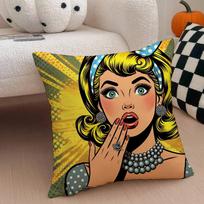 Anime P-Pop Ant Sexy GirlS Pillow Case Anti-dustmite Pillowcase Invisible Zipper Silky Short Plush Sofa Cushion Cover 30x30cm