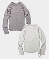 Place Studio Raw String Stitch Logo Sleeve Ribbed T-Shirt _ 3 Colors Ivory/Free