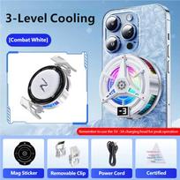 Magnetic Phone Cooler Semiconductor Digital Display 3-Speed Ice-Cooling Clamp for Gaming Live Streaming iPhone Android balta
