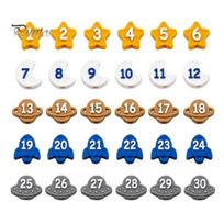 Numbered Stationery Labels for Teachers Cute Pencil Toppers, Lovely Charms, Pen Identification Tags Class Toppers Decorations School Supplies 1 Set
