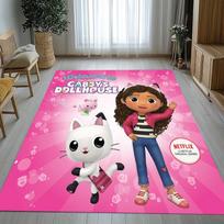 Cute Gabby Dollhouse Cartoon Girl Living Room Non-Slip Area Rug Soft Carpet for Bedroom Kids Playroom Sofa,Home Decor Doormat 40x60cm