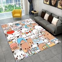 Cute Bubu Dudu Love Cartoon Bear Non-Slip Area Rug for Living Room,Bedroom,Playroom,Carpet Floor Mat Home Decor Rug Kids Room 40x60cm
