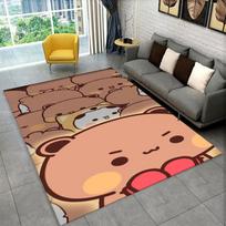 Cute Bubu Dudu Love Cartoon Bear Non-Slip Area Rug for Living Room,Bedroom,Playroom,Carpet Floor Mat Home Decor Rug Kids Room 40x60cm