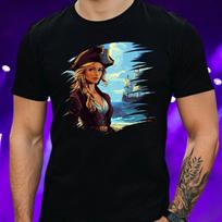 T-Shirt Herren Pirat Motiv Baumwolle Größe S bis 5XL XL