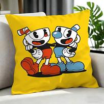 game Cuphead Cushion Cover Cushion Cover Set 4Pcs 50x50 45x45 40x40 Pillowcase Decorative Sofa Home Decor 30x30cm