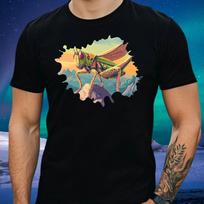 T-Shirt Herren Grashüpfer auf dem Berg Motiv Baumwolle Größe XS bis 5XL XXXXL
