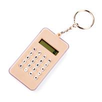 Portable Calculator with Keychain Buckle for Kid Student Birthday Party Favor chaki