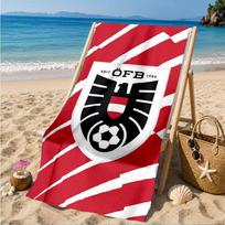 Austria Football Emblem Beach Towel, Quick-drying, Easy to Care for, Suitable for Both Fitness and Beach Vacations,Sports Essential 70cmx140cm(27x55inch)