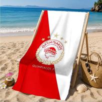 Olympiacos Fc Crest Emblem Beach Towel, Quick-drying, Easy to Care for, Suitable for Both Fitness and Beach Vacations,Sports Essential 70cmx140cm(27x55inch)