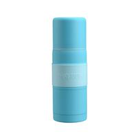 Stainless Steel Yerba Mate Tea Cup with Filter Straw Vacuum Flask Durable Insulated Bottle  Office 500 ML mėlyna
