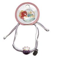 Ceramic Cat Pendant Maneki Neko Bracelet Hand Rope Women Hand Ring Minority Red Braided Rope  Men violetinė