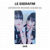 LE SSERAFIM UNFORGIVEN WEVERSE ALBUMS Ver. Official Photocard Unit
