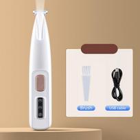 LED Hair Trimmer for Cats Dogs Waterproof Wide Blades Plastic Brushes Charge-Powered Fur Removal for Face Ears Eyes Paw Soles (White,S) balta