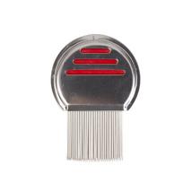 Hot Sell Pet Grooming Metal Tick Louse Flea Comb Hair Head Lice Comb Dog Nit Clean Comb raudona
